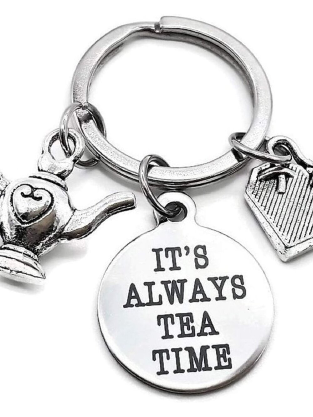 Tea Lover Gift Tea Bag Cup Time Keychain